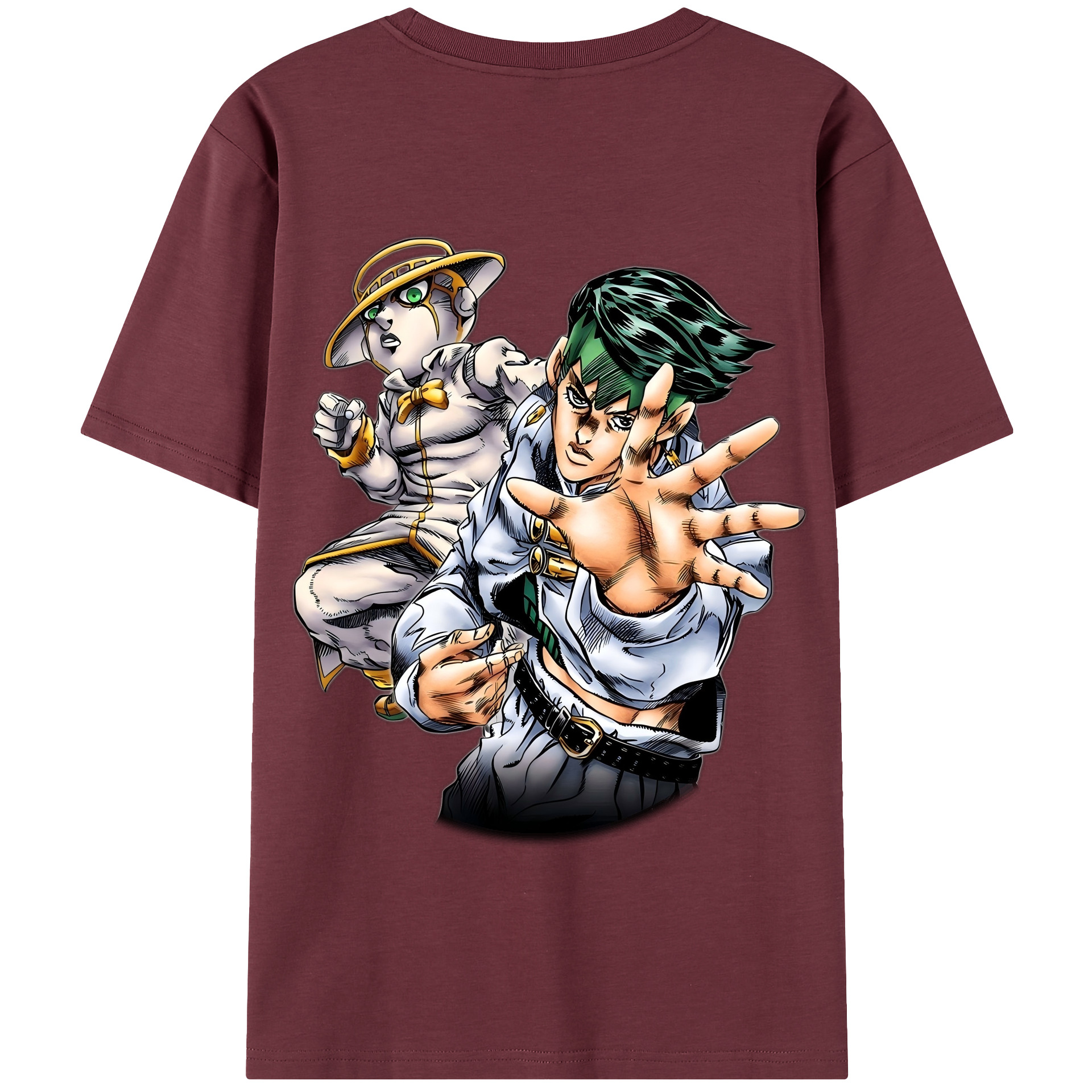 （画像用） ジョジョの奇妙な冒険 岸辺 露伴（きしべ ろはん） JoJo's Bizarre Adventure Rohan Kishibe 綿100％半袖Tシャツ（背面プリント）